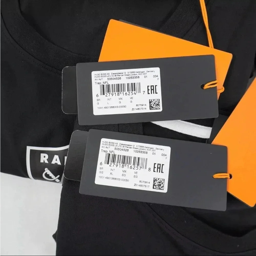 BOSS X NFL Las Vegas Raiders T-Shirts In Black - Picture 10 of 11